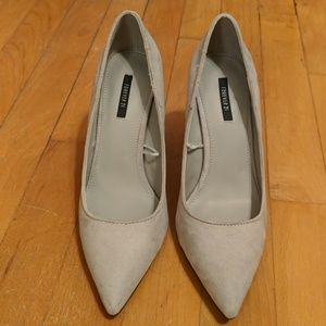 Light Grey Suade Pumps